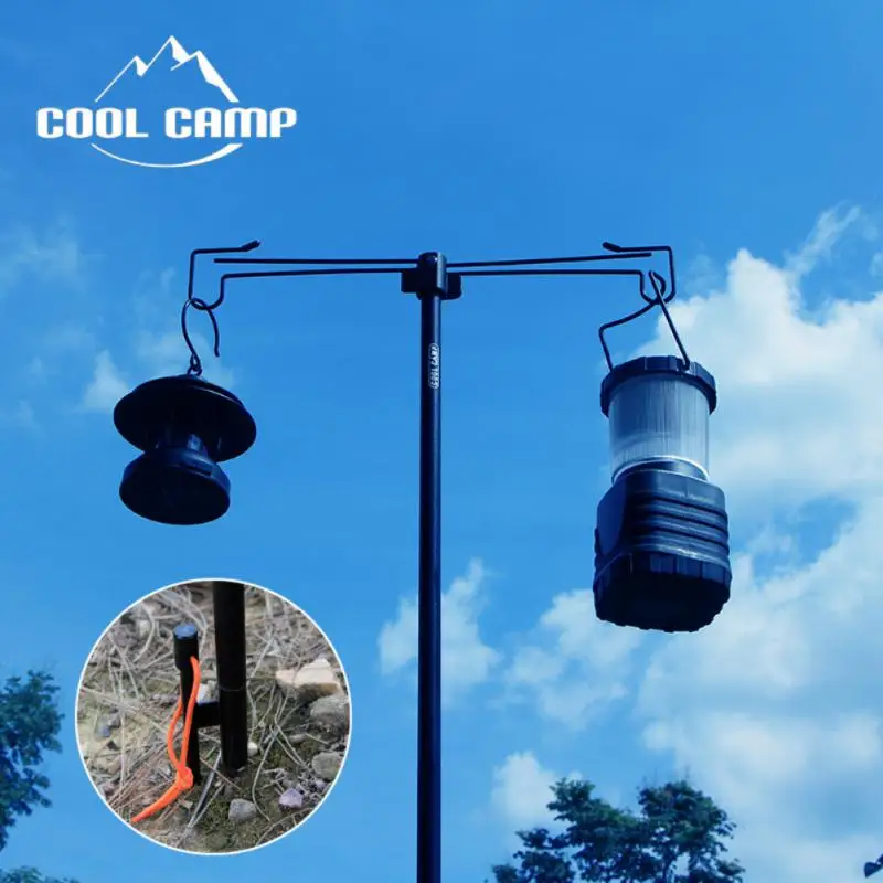 

Lightweight Light Pole Firm Oxford Cloth Lamp Stand Aluminum Alloy Ultra-light Lantern Bracket Camping Rack Height Adjustable