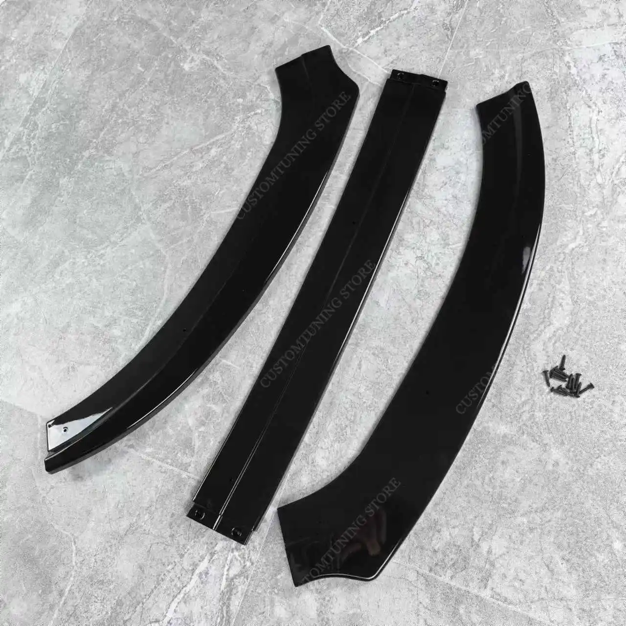 Глянцевый черный передний бампер в стиле Maxton спойлер разделитель диффузор V.4 для