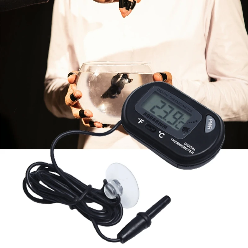 

Цифровой аквариумный термометр M4YD, ЖК-дисплей, термометр для аквариума, террариума, воды с присоской, водонепроницаемый