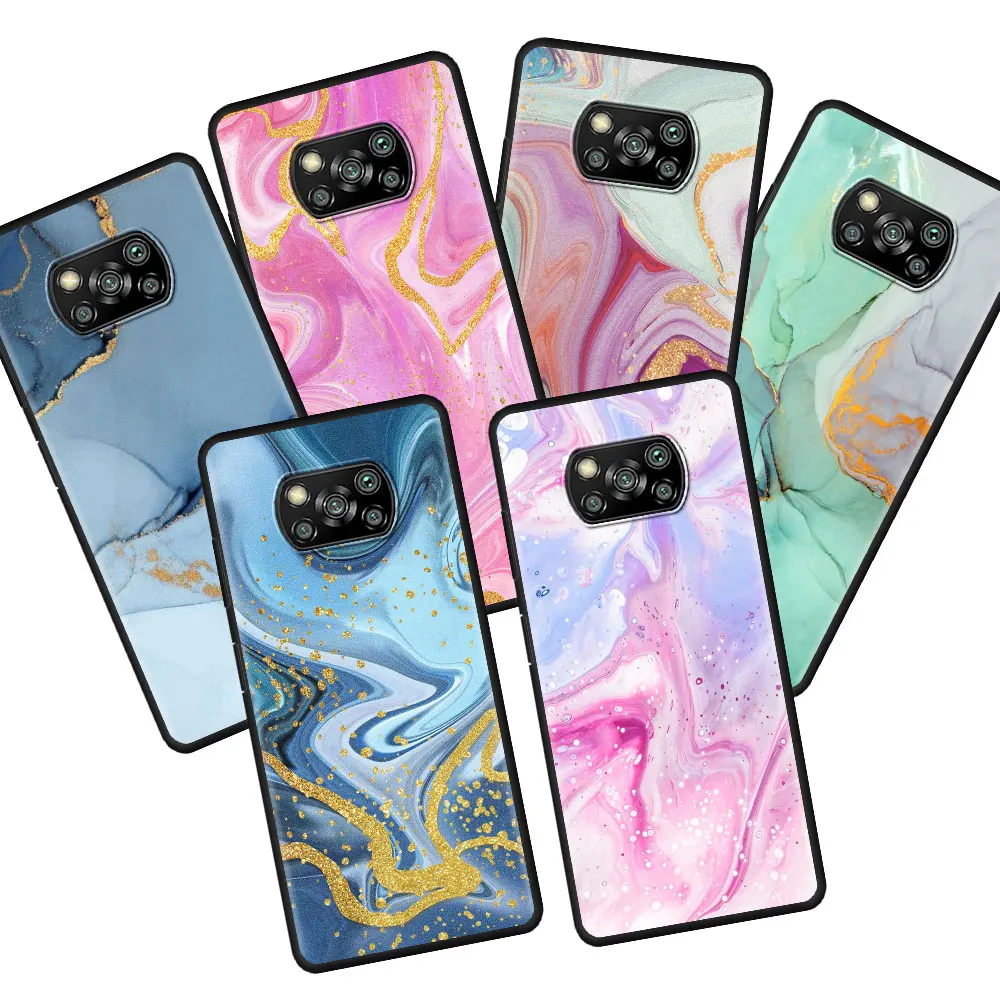 

Phone Luxury Marble TPU Case for Xiaomi Poco X3 NFC Mi 10T 11 11T Lite Pro F3 M3 Mi11Lite X4NFC MiNote10 Mi11T Mi10T Armor