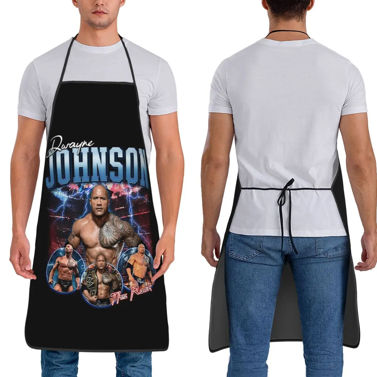 Фото Фартук Dwayne The Shrok Johnson The Rock Muscle Man для кухни, готовки, уборки, садоводства, для мужчин и женщин №4