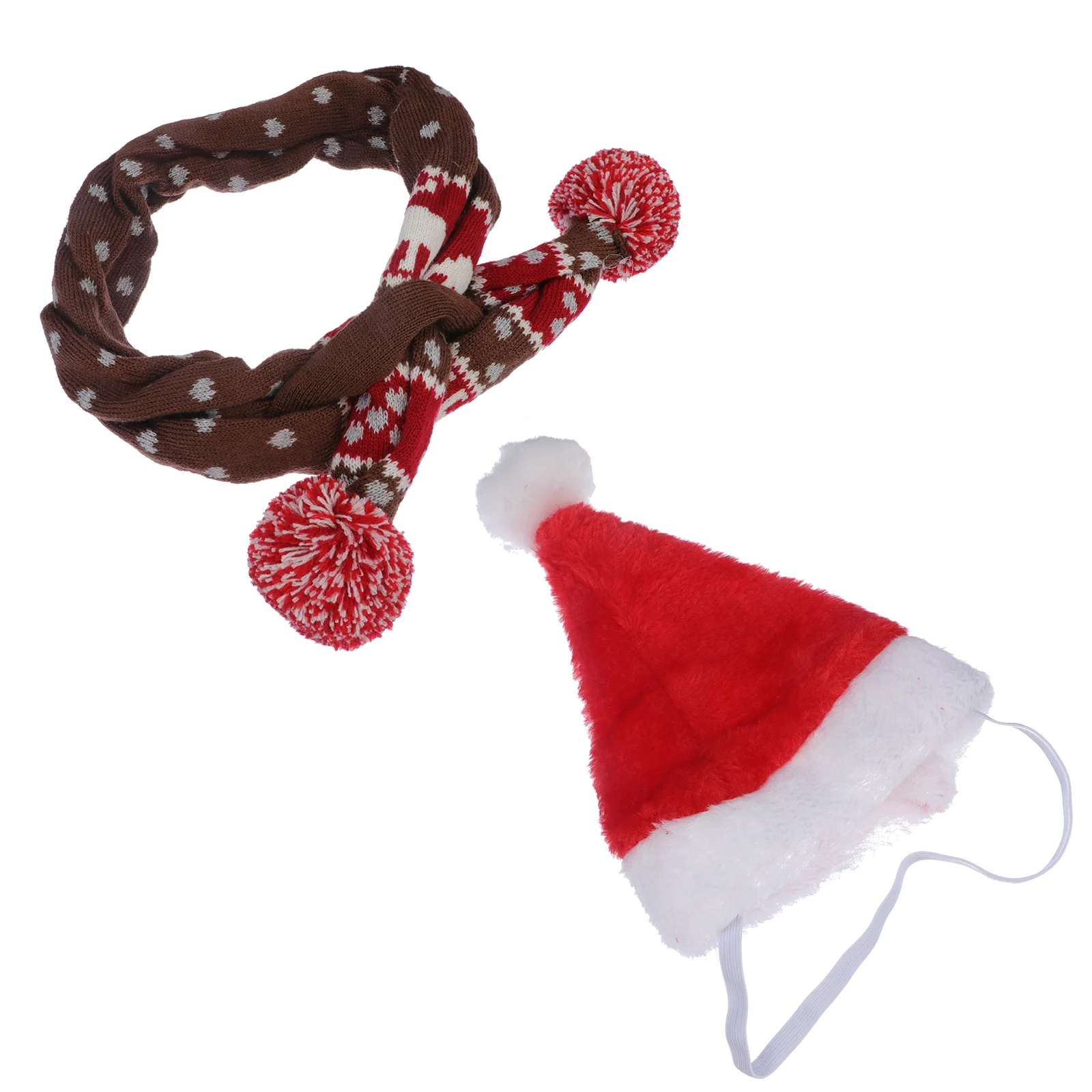 

Dog Santa Scarf Christmas Hat Pet Costume Cat Accessory Puppyclaus Props Costumes Outfit Supplies Party Collar