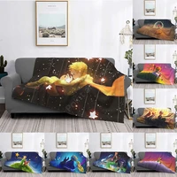 little prince multifunctional thermal flannel cool blanket bed sofa personalized super soft thermal bedspread