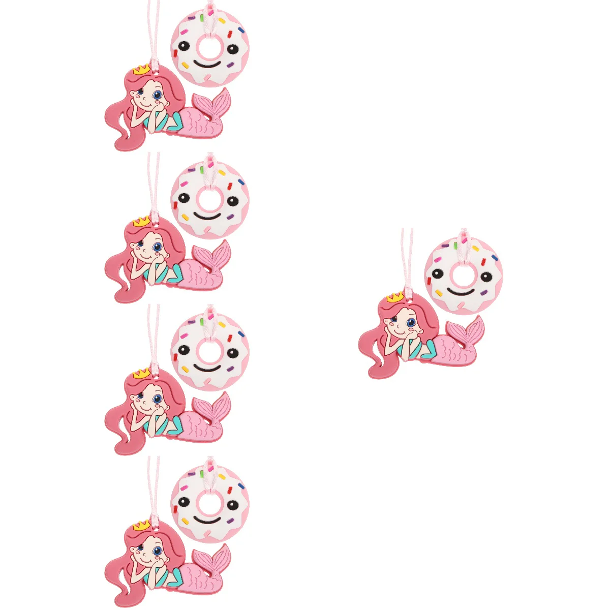 

10 Pcs Sensory Chew Kids Teething Silicone Chewy Necklace Infant