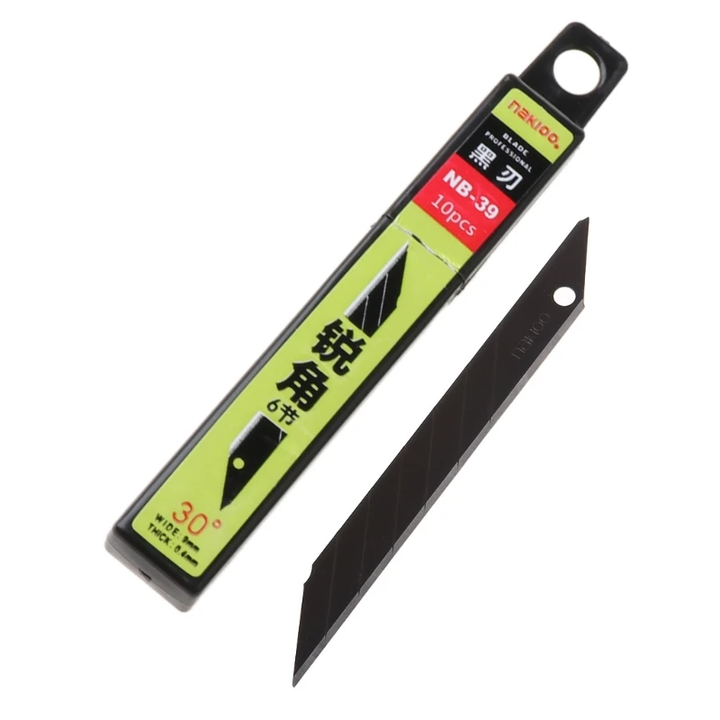

10pcs 30°Snap Off Replacement for Razor Blades 9mm Shaving Blade Utility Knife T