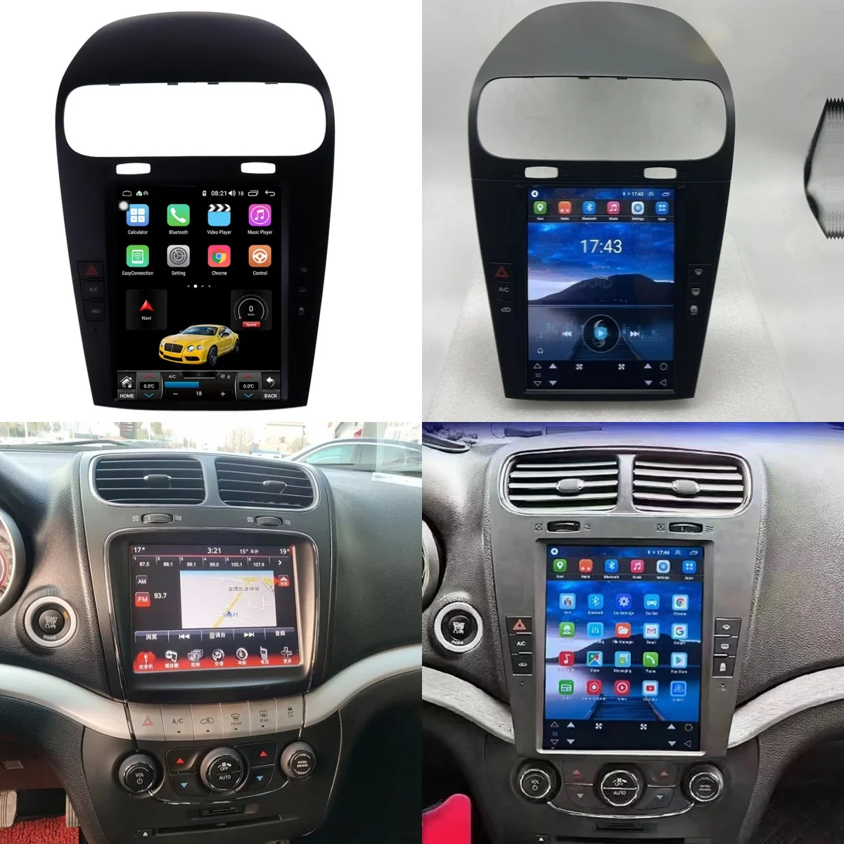 256G Android автомобильный мультимедийный авто аудио радиоплеер стерео для Dodge Journey Fiat