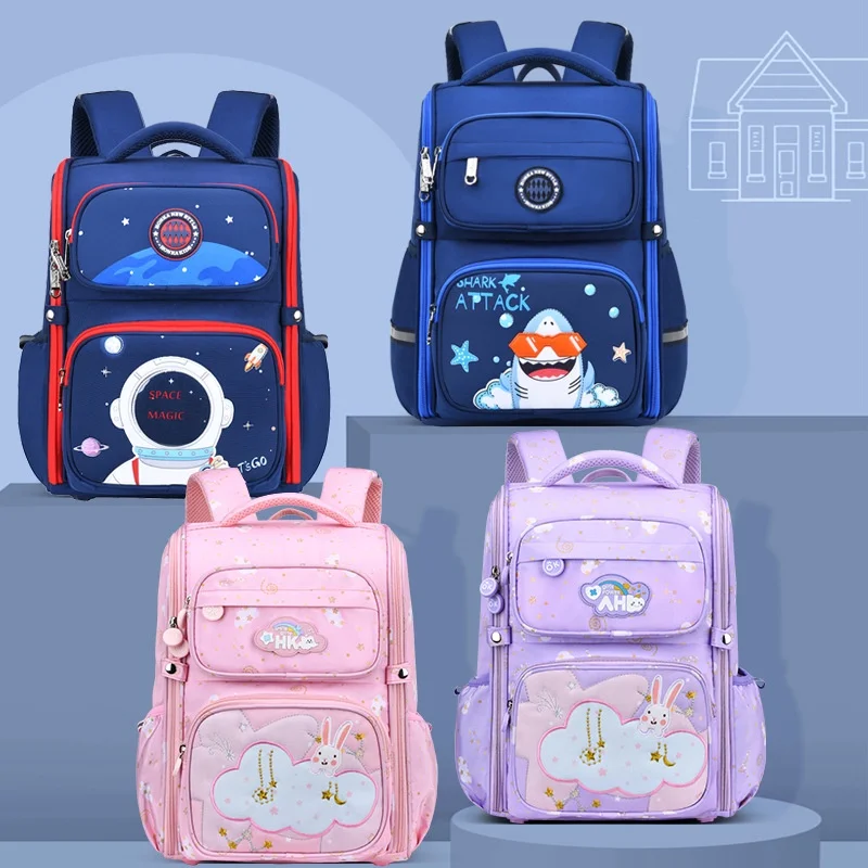 Children British Style Rabbit Astronaut Backpacks New 2022 Girls Boys Students Cartoon Schoolbags High-capacity Drop Shipping