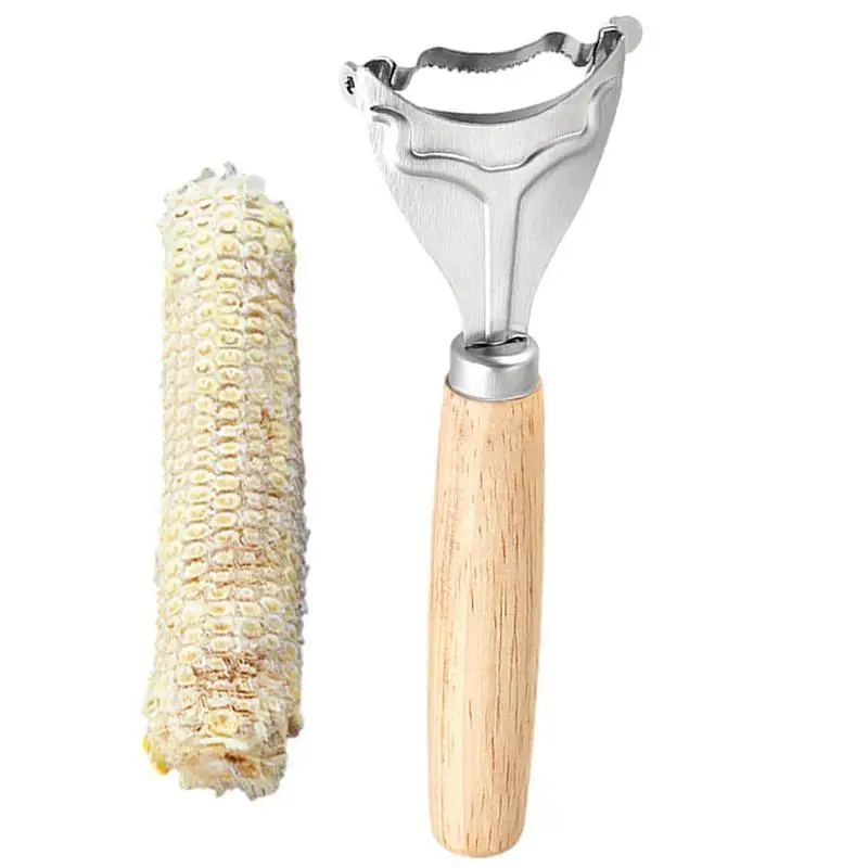 

Kitchen Corn Peeler Tool Stainless Steel Corn Remover Cutters With Handles Home Corn Thresher Corn Cob Remover For Restaurants