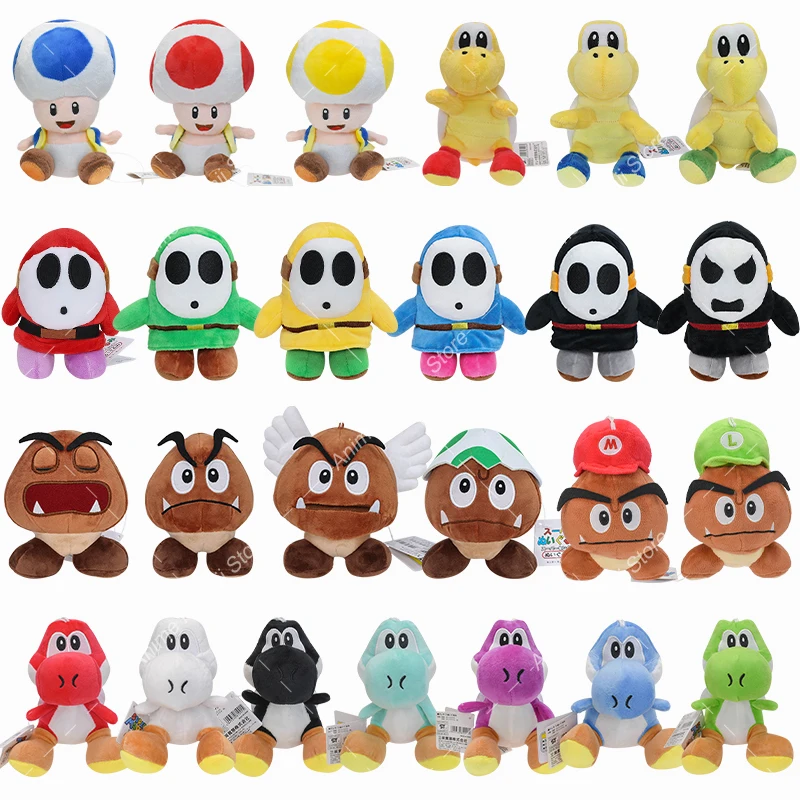 47 стилей Super Bros Плюшевая кукла Жаба Koopa Troopa Goomba Yoshi Динозавр Сострей парень Аниме