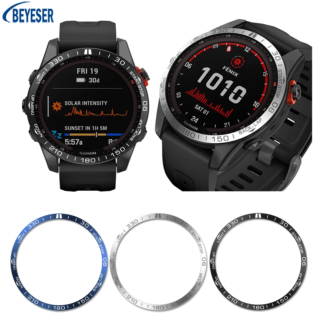 

Smart Watch Metal Bezel Insert For Garmin Fenix 7 Garmin Fenix 7S Watch Face Watch Bezel With Adhesive Fashion Watches Accessor