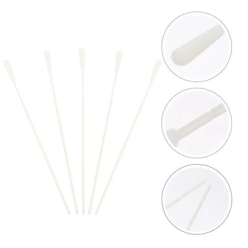 

20Pcs Specimen Collection Swabs Flocking Swabs Disposable Throat Swabs