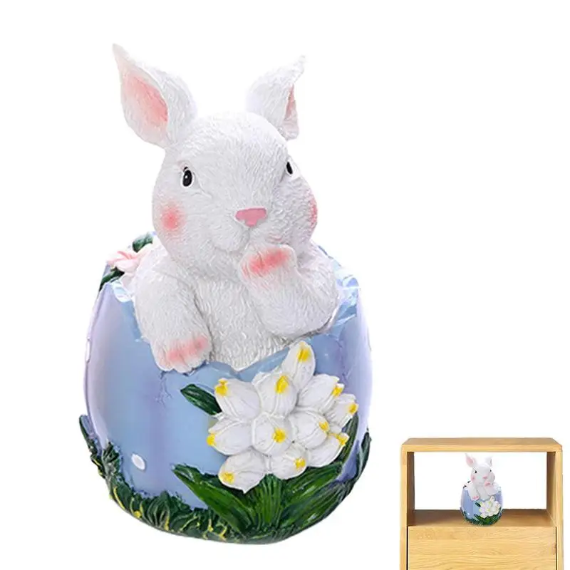 

Easter Bunny Decor 2023 Resin Animal Figurines Toys For Easter Collectible Rabbit Toy For Festival Ornaments Outdoor Lawn Yard