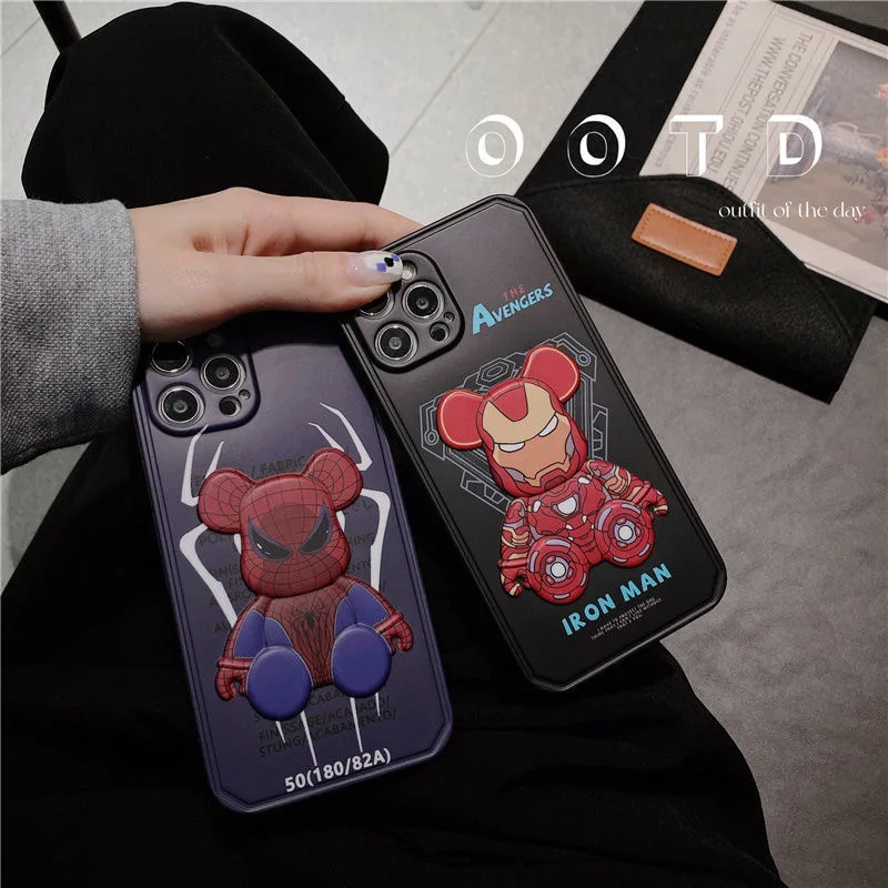 

Pokémon Pikachu phone Cases For iPhone 13 12 11 Pro Max XR XS MAX 8 X 7plus 2022 Marvel Cartoon Silicone Soft All-Inclusive Case