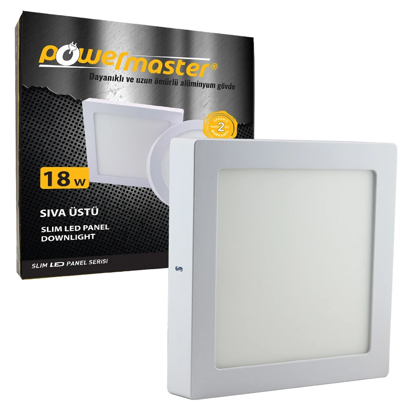 

POWERMASTER 18 Вт Шива Топ 6500K белый квадрат m тонкая фотопанель