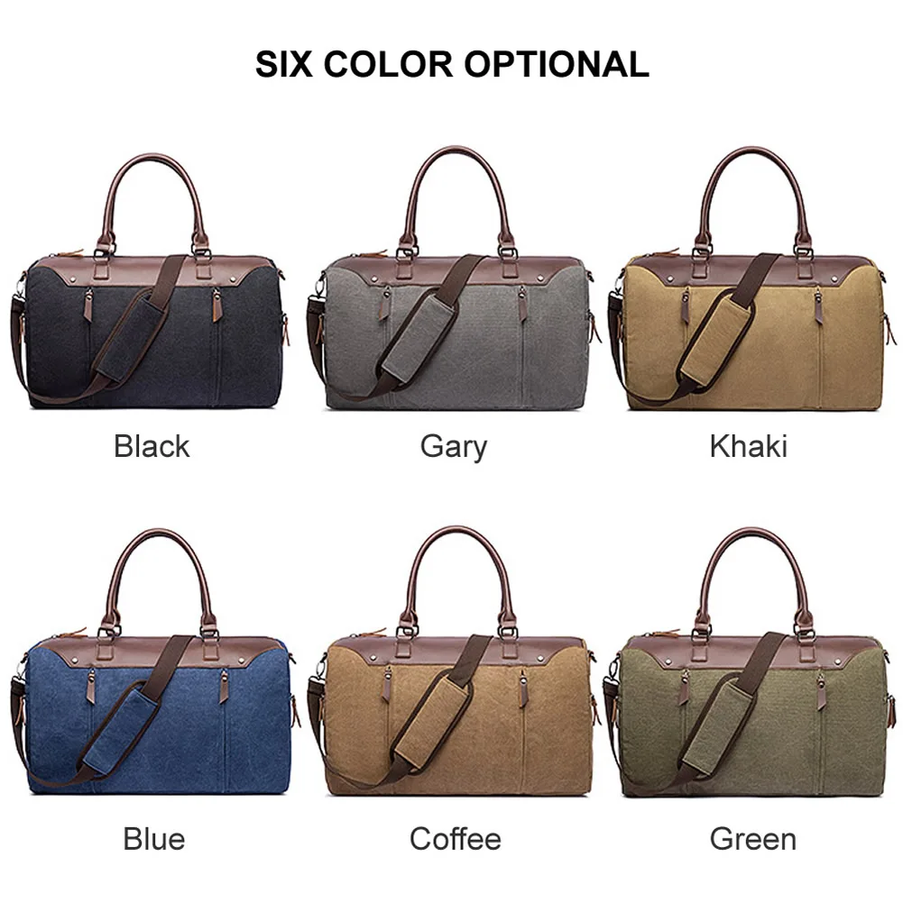 GNWXY Korean Portable Canvas Hand Luggage Big Bag Large Capacity Men Travel Bags Dropshipping Weekend Duffle Travel Bag