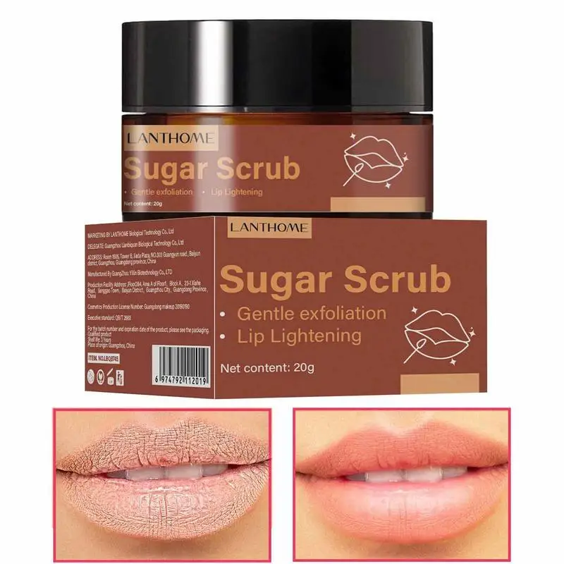 

Lip Exfoliator Scrub 0.7 Oz Brown Sugar Gentle Lip Exfoliator Lip Moisturizer For Chapped Dry Flaky Lips Nourish And Soften