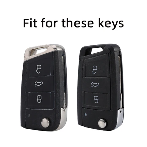 Для VW Polo Skoda Octavia A7 Kodiaq Seat Ateca Leon Golf 7 MK7 VII Tiguan Мягкий чехол из ТПУ для автомобильного ключа, чехол-брелок, защитный держатель