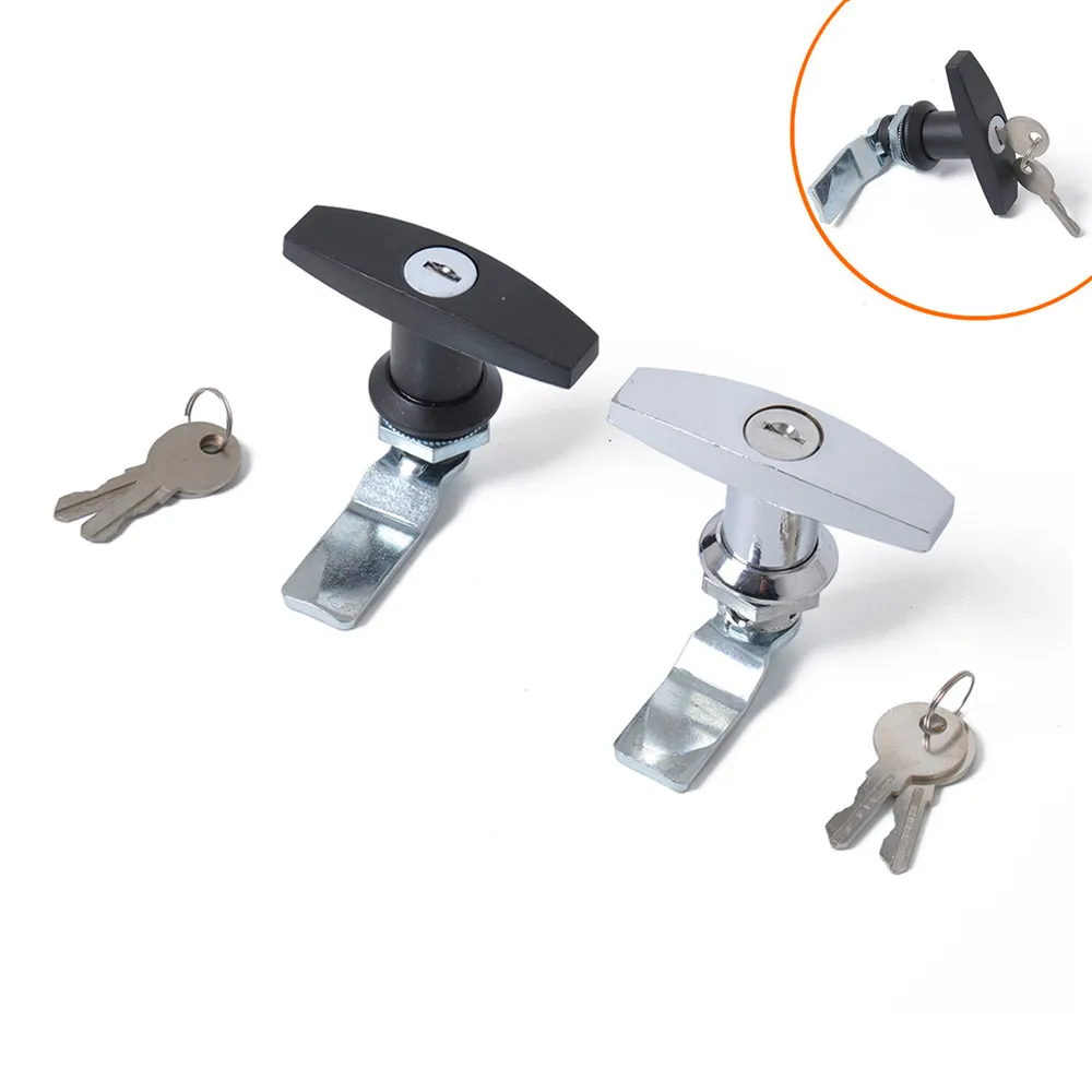 

Anti-theft T-shape Handle Locks Garage Door Lock With Keys T Handle For Distribution Cabinet Caravan Trailer RV Toolbox