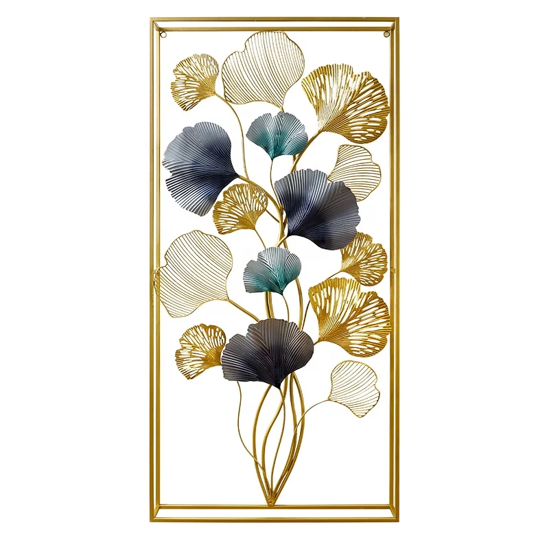 

Ginkgo Leaf Art Iron Metal Decoration Iron metal Living Room wall decoration