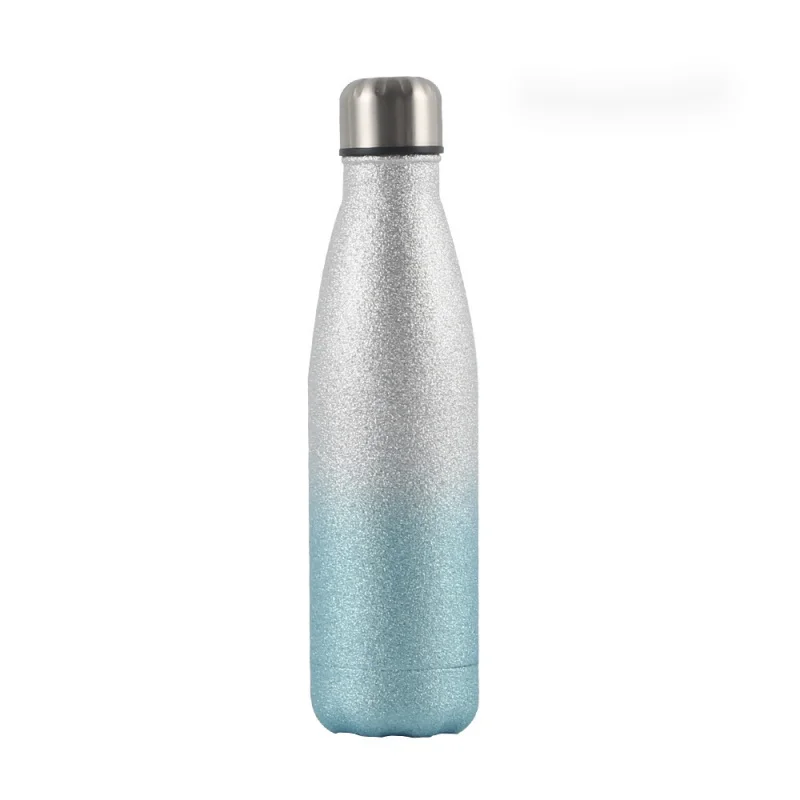 

Gradient Color 304 Stainless Steel Thermal Cup 24 Hours Warm Keep Sports Water Bottle Glitter Cola Shape Portable Vacuum Flask
