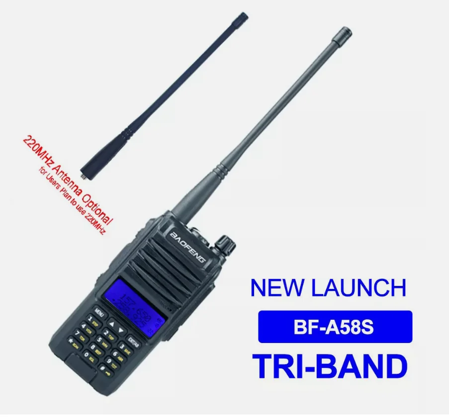 Трехдиапазонный трансевер Baofeng BF-A58s 136-174 МГц и 220-260 400-520 2-стороннее радио