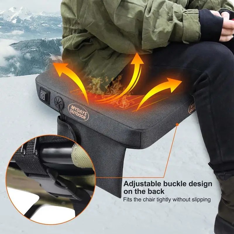 

Outdoor Camping Heated Seats Cushion USB Charge Comfort Camping Mat Non-slip Heated Mat for Fishing Heating Seat Cushion