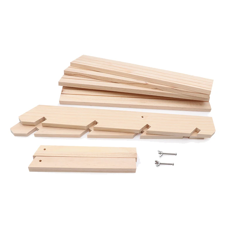 Wood Earring Ring Jewelry Display Stand Multi-Layer Bangle Rack  Showing Shelf Detachable Earring Card Holder for Table