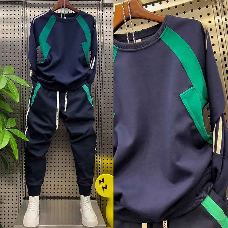 Высококачественный осенний Новый мужской спортивный костюм свободные