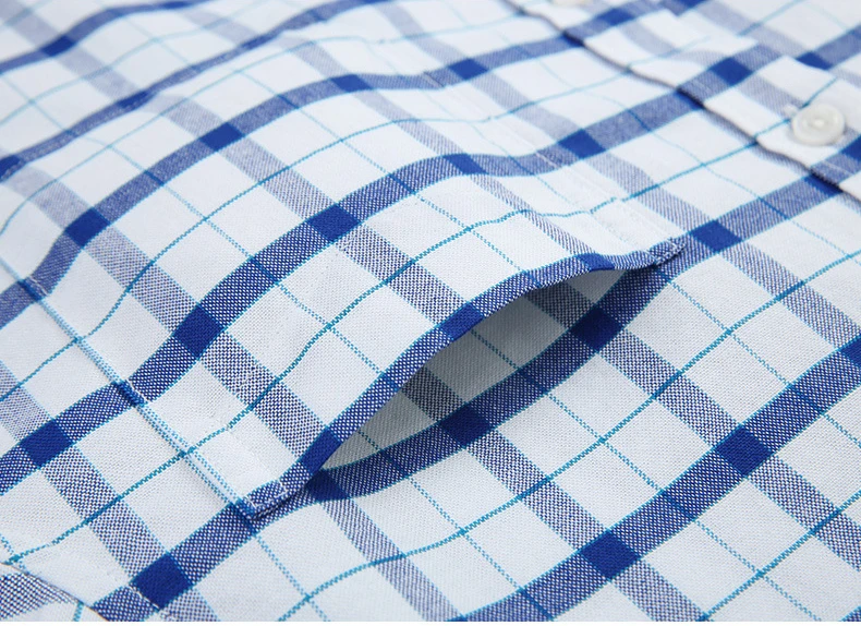 100 Cotton Long Sleeve Shirt for Men Plaid & Stripe Shirt Mens Oxford Casual Fashion Clothing Trends Button Down Korean Clothes