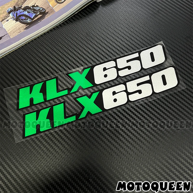 Наклейки-декали для мотоциклов KLX 110, 125, 140, 250, 650, KLX650, KLX125, KLX140, KLX250: светоотражающие логотипы и наклейки на обтекатель и кузов (art.: 3920dabe2e56a) - 3920dabe2e56a