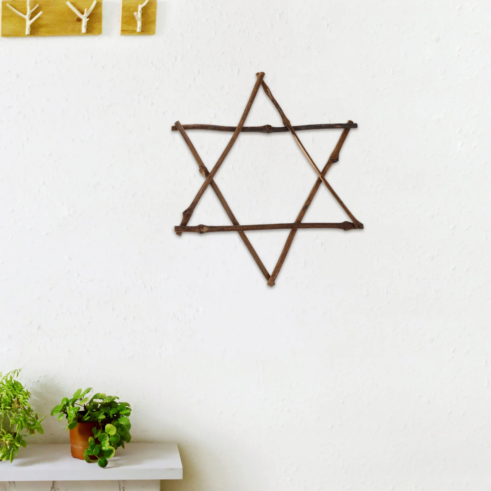 2 шт. рождественские украшения для окон шестиконечная звезда рама из ротанга