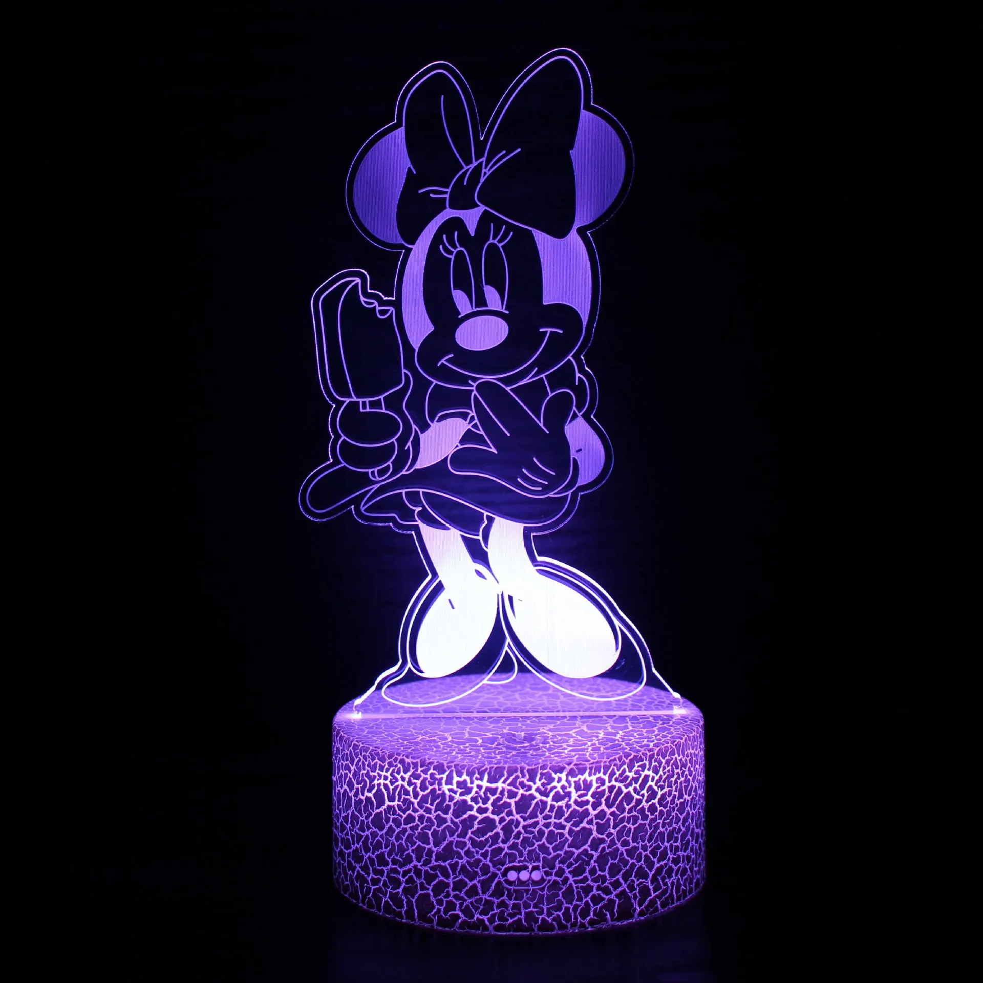 

Disney Mickey Minnie 3d Creative Desk Lamp USB Touch Table Lamp Remote Control Bedside Lamp Room Decoration Night Light