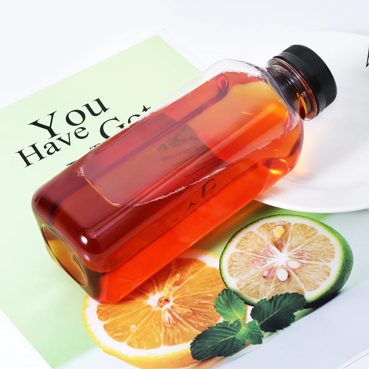 

8 Pcs Glass Drinking Bottles Lids Smoothie Bottles Milk Beverage Containers Drinks Jar Juices Bottles Empty Storage Bottle Child