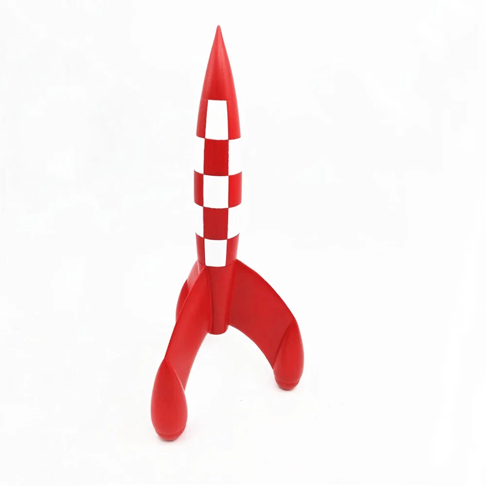 35 см аниме луна, приключения на марке, Луне, ракета, Бельгия, Франция, Herge, комикс, статуя, модель игрушки, поделки