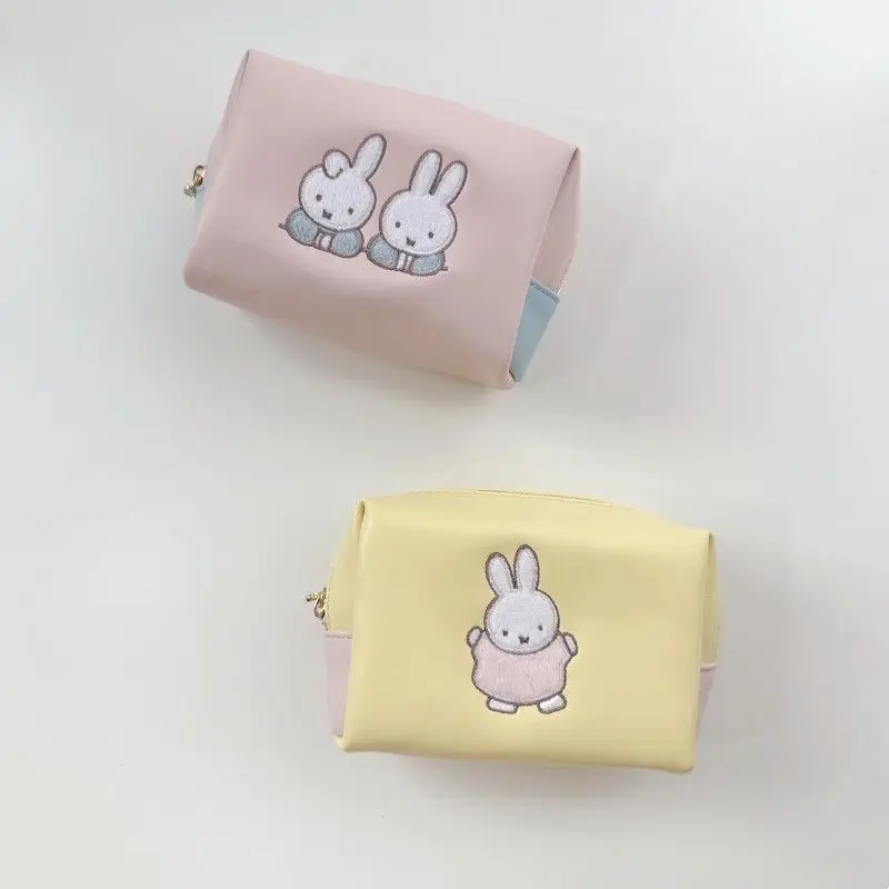 Kawaii Miffy Rabbit мультфильм вышитый квадратный трехмерный мешок для хранения макияжа
