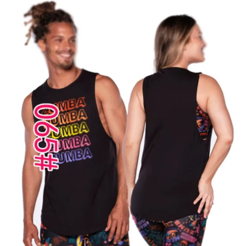 

ZW Fitness Dance Gymnastics Sports Body Shaping Casual Loose Coed T-shirt Refreshing Cotton 104