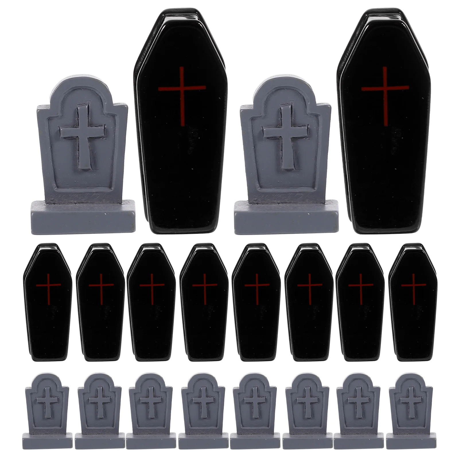 

20pcs Resin Tombstone Decor Halloween Tombstone Decoration for Haunted House Yard Miniature