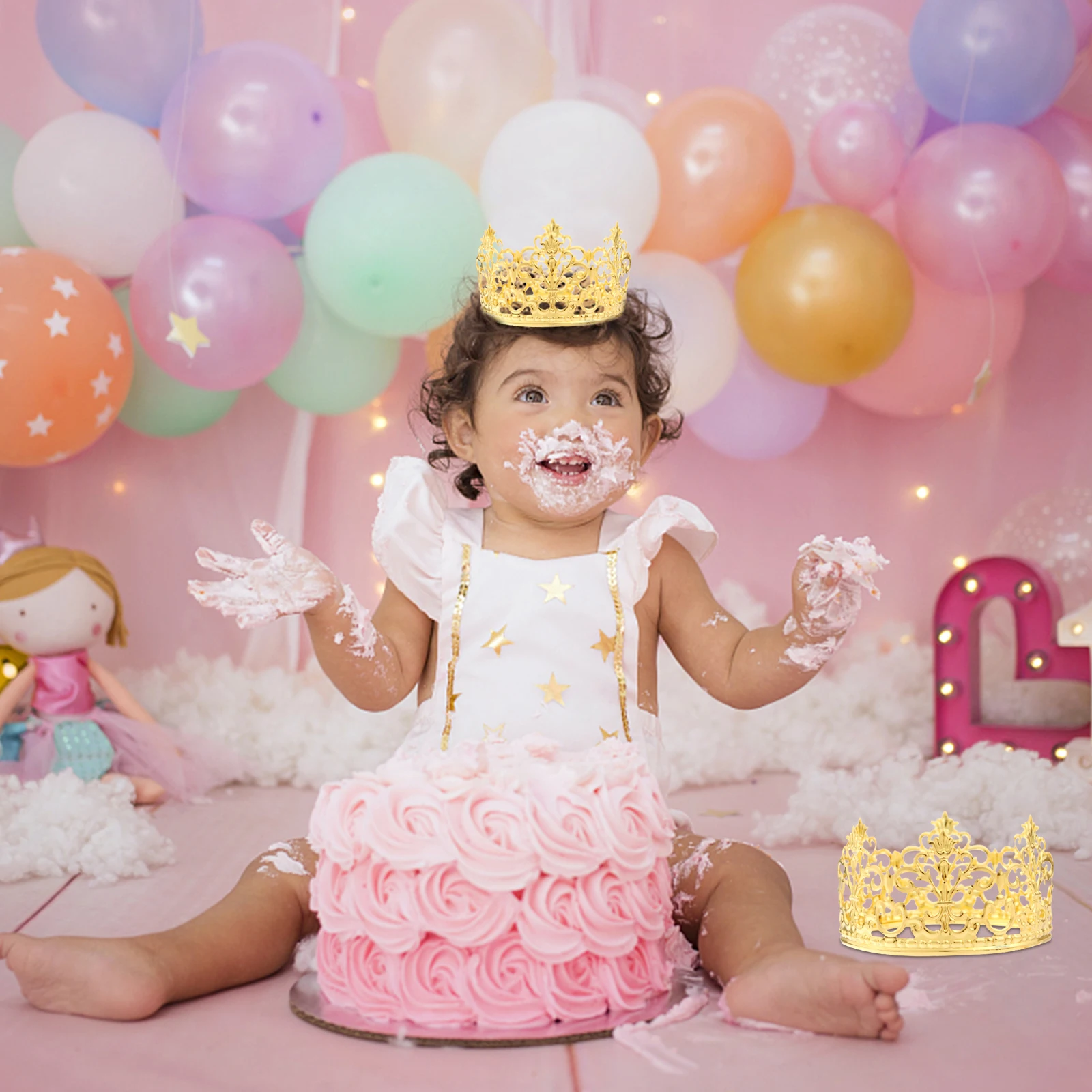 Женские винтажные тиары золотистые металлические головные уборы в форме короны