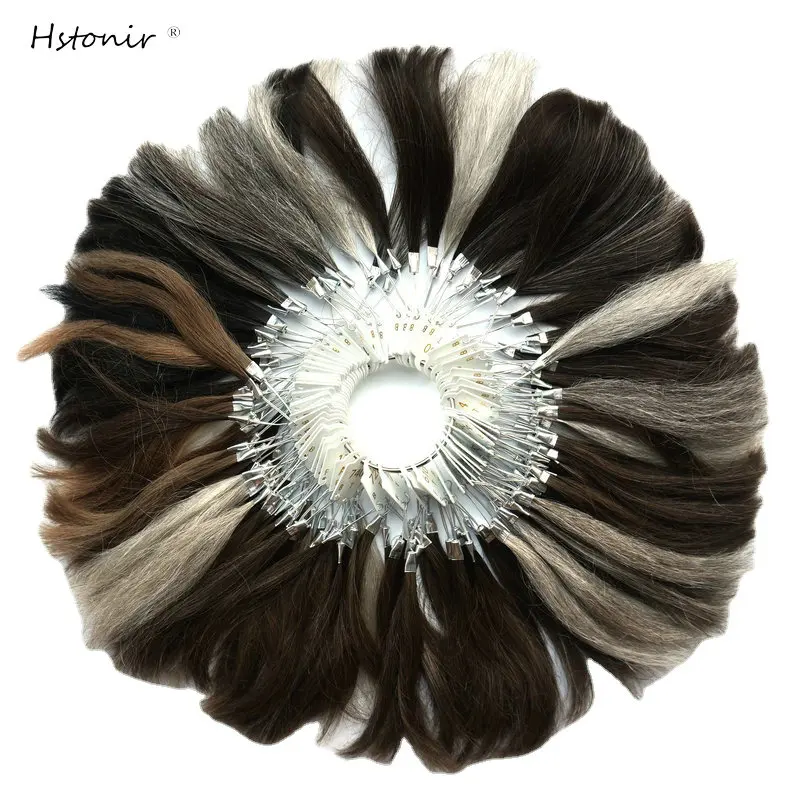 Hstonir Human Hair Color Ring New Image Standared Customized Order Tool For Hair Wig Toupee System Replacement T001