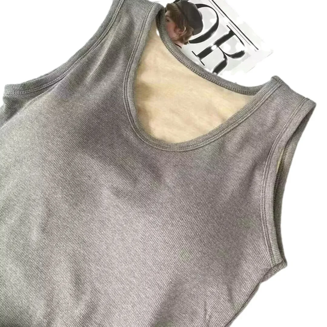 Осенне-зимний утолщенный теплый антихолодный широкий жилет больших размеров