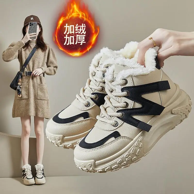 

Handmade Cotton-Padded Shoes for Women Winter Fleece-lined Thickened Women's Tendon Bottom Confinement Middle-Aged and Elderly H