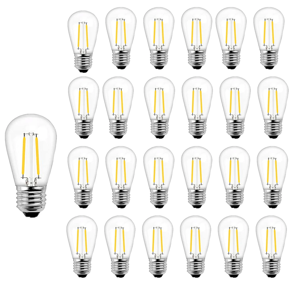 

Светодиодная нить S14, 2 Вт, фотолампа, 2700K, 220 В, ST45, ударопрочная, класс защиты IP44, водонепроницаемая наружная гирлянда E27 Edison La