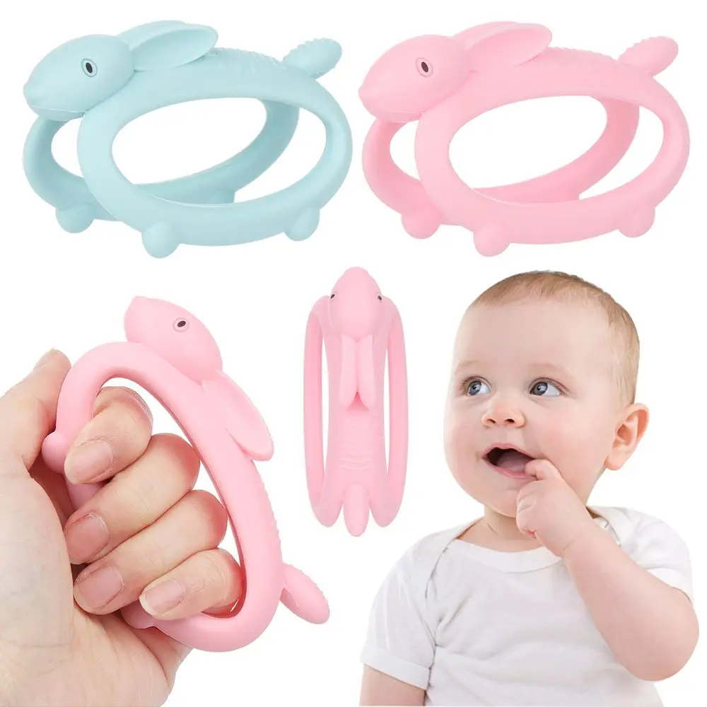 

New Nursing Beads Gift For Infant Toothbrush Rabbit Teether Dental Care Silicone Chew Baby Teether Toys