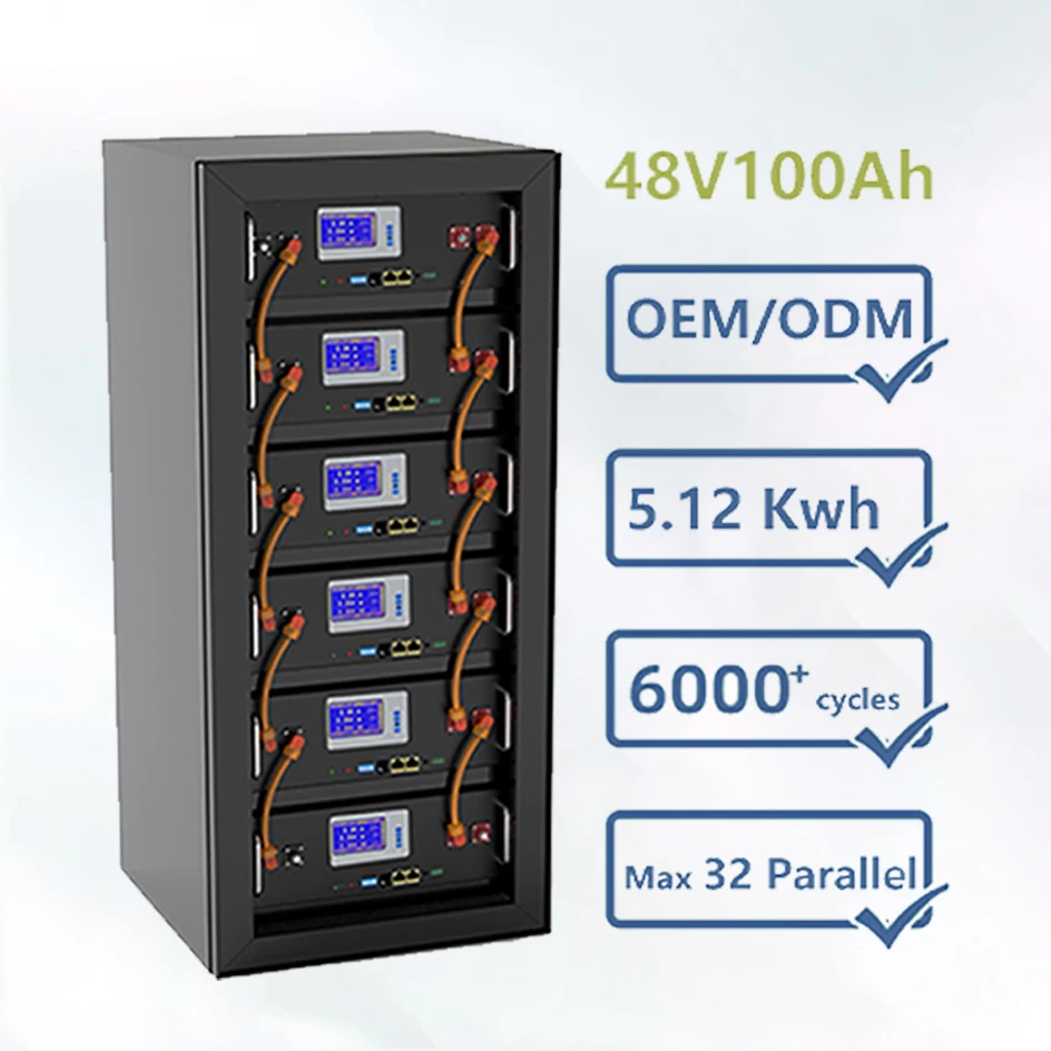 

OEM ODM 5KW 10KW Solar Energy Storage Inverter Battery Lithium ion Phosphate Battery 48V 100Ah LiFePO4 Pack Battery