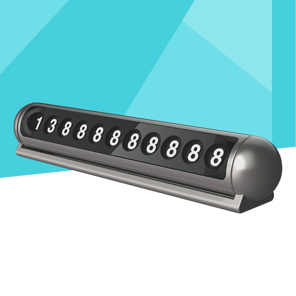 

Temporary Car Parking Phone Number Board Temporary Parking Number Plate Holder Panel Bracket (Gray)