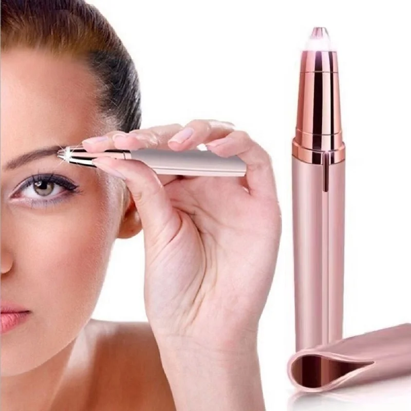 

1PC Portable Mini Lipstick Shape Electric Eyebrow Trimmer For Women Painless Eye Brow Epilator Shaver Razor Facial Hair Remover
