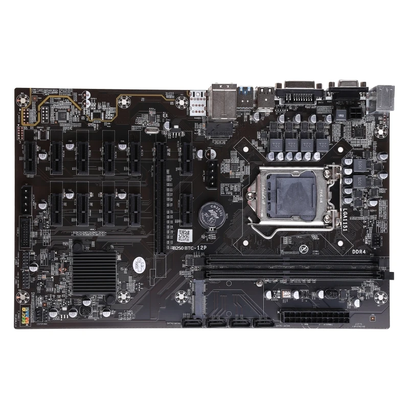 

Материнская плата Q1JF B250 BTC CPU Miner, DDR4 12 PCI-E, графическая карта, Поддержка LGA 1151 GPU, Майнинг криптовалюты, материнская плата BTC