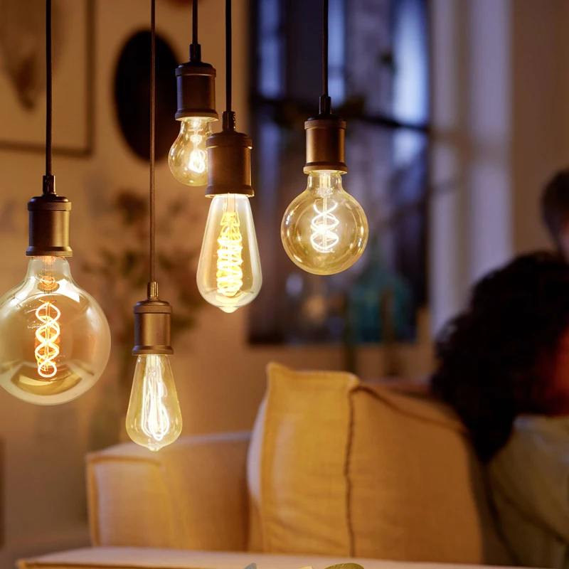 Retro LED Spiral Filament Light Bulb E14 E27 Vintage 220V 4W C35 A60 T45 ST64 G80 G95 G125 Led Lighting Edison Lamp |