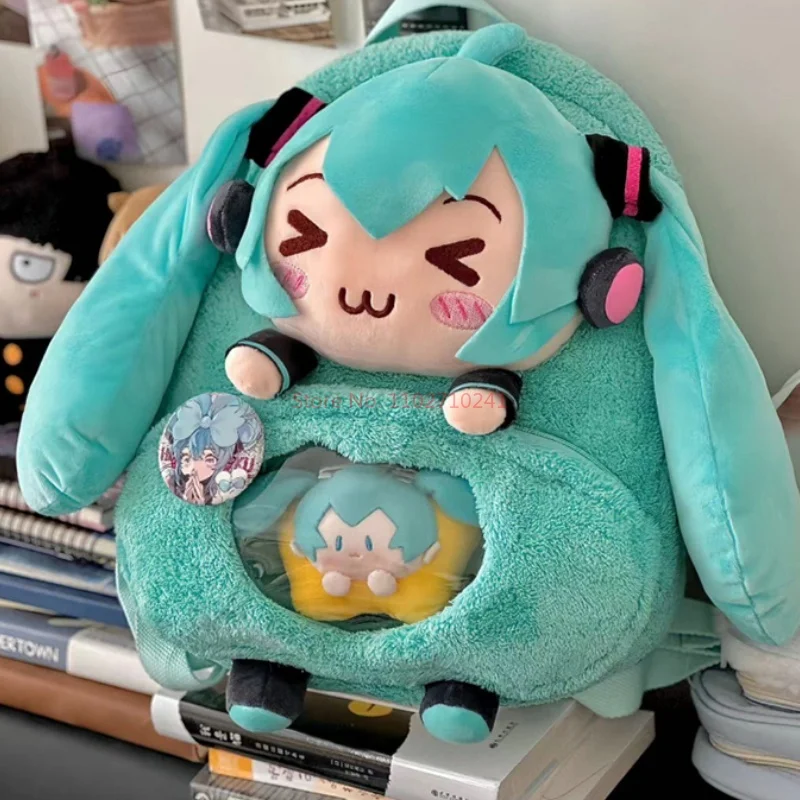 Милый и милый творческий аниме-рюкзак Hatsune Miku с вышивкой модный большой объем
