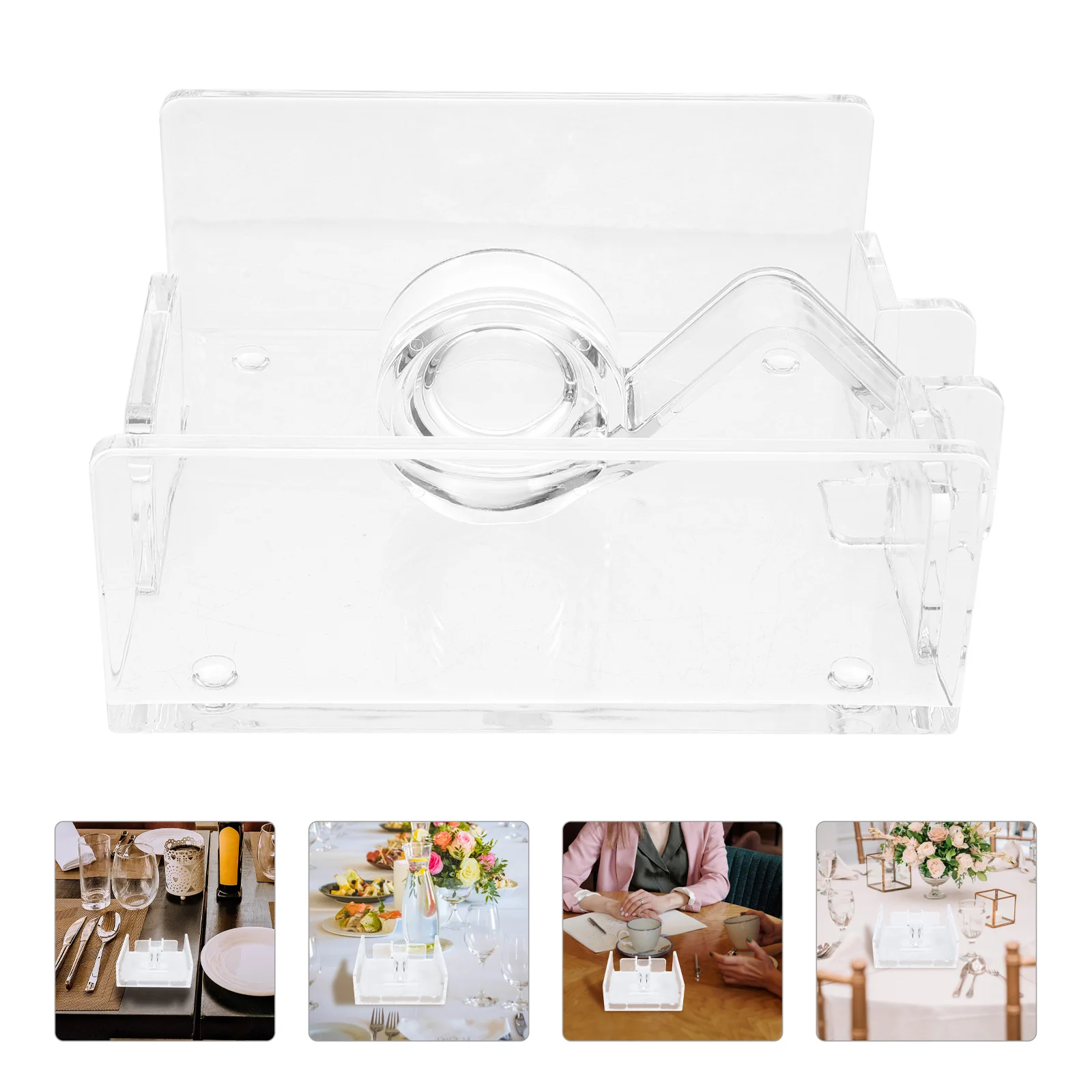 

Napkin Holder Paper Tissue Dispenser Stand Towel Table Acrylic Guest Rack Freestanding Cocktail Desktop Storage Case Tabletop